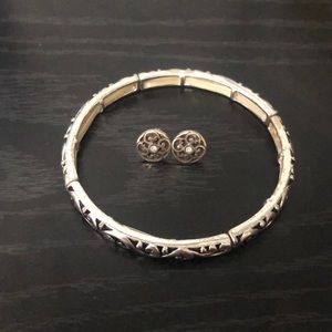 Brighton Jewelry bracelet and stud earrings